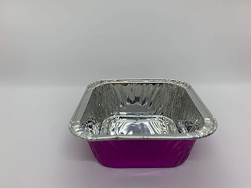 KEISEN Vasos cuadrados de papel de aluminio desechables de 3 pulgadas, 3 onzas, paquete de 100 unidades de 3.0 fl oz para muffins, cupcakes,