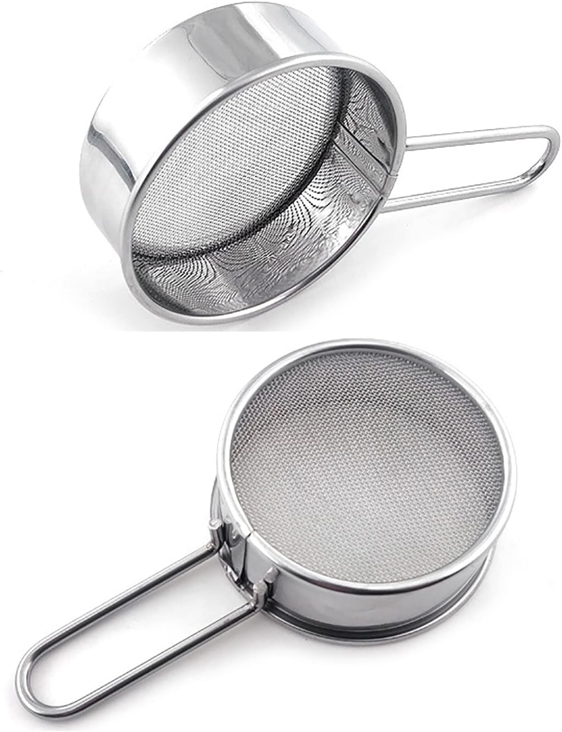 Small Strainer, 2.6 inch Flour Colander Mini Sifter, Stainless Steel