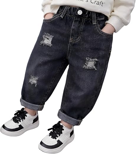 GOOGO GAAGA Boy's Baggy Fit Mid Rise Stretchable Jogger Jeans | Denim | Soft Elastic Waist