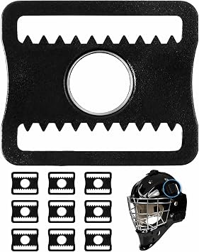 10 Pcs Replacement Hockey Goalie Mask Slider Clips-Fits Standard 26mm Straps, High-Strength PC Snap Buckles for Helmet Chin Strap & Cage Repair