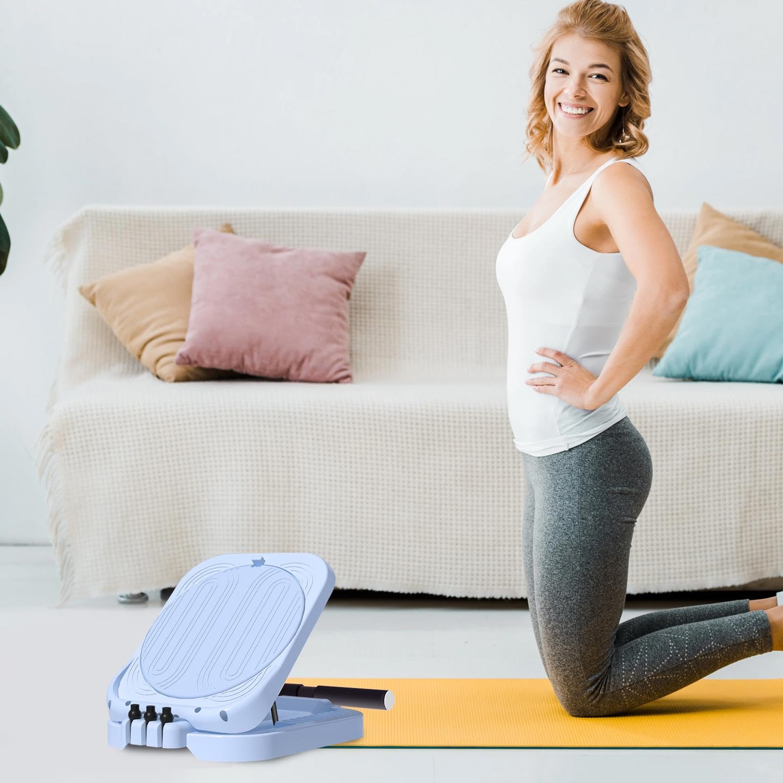 Tavola Inclinata per Allungamento Polpaccio Attrezzatura Fitness Regolabile | Allungamento Polpaccio Per Esercizi Gambe Recupero Allenamento Yoga Palestra Uffici Casa