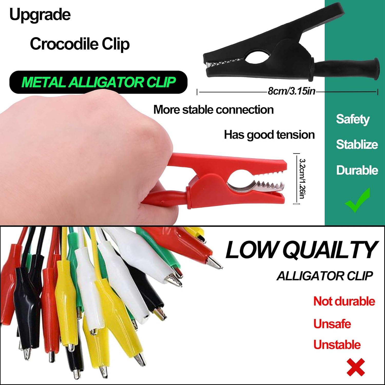 HVAC Adaptor Cord Jumper Wires HVAC Tools 3-Core Heavy Extension Cable Compatible HVAC Tool Clearance and Equipment Circuit Breaker Finder Kit Accessory Compatible with Yellow Jacket -1M/3.3FT