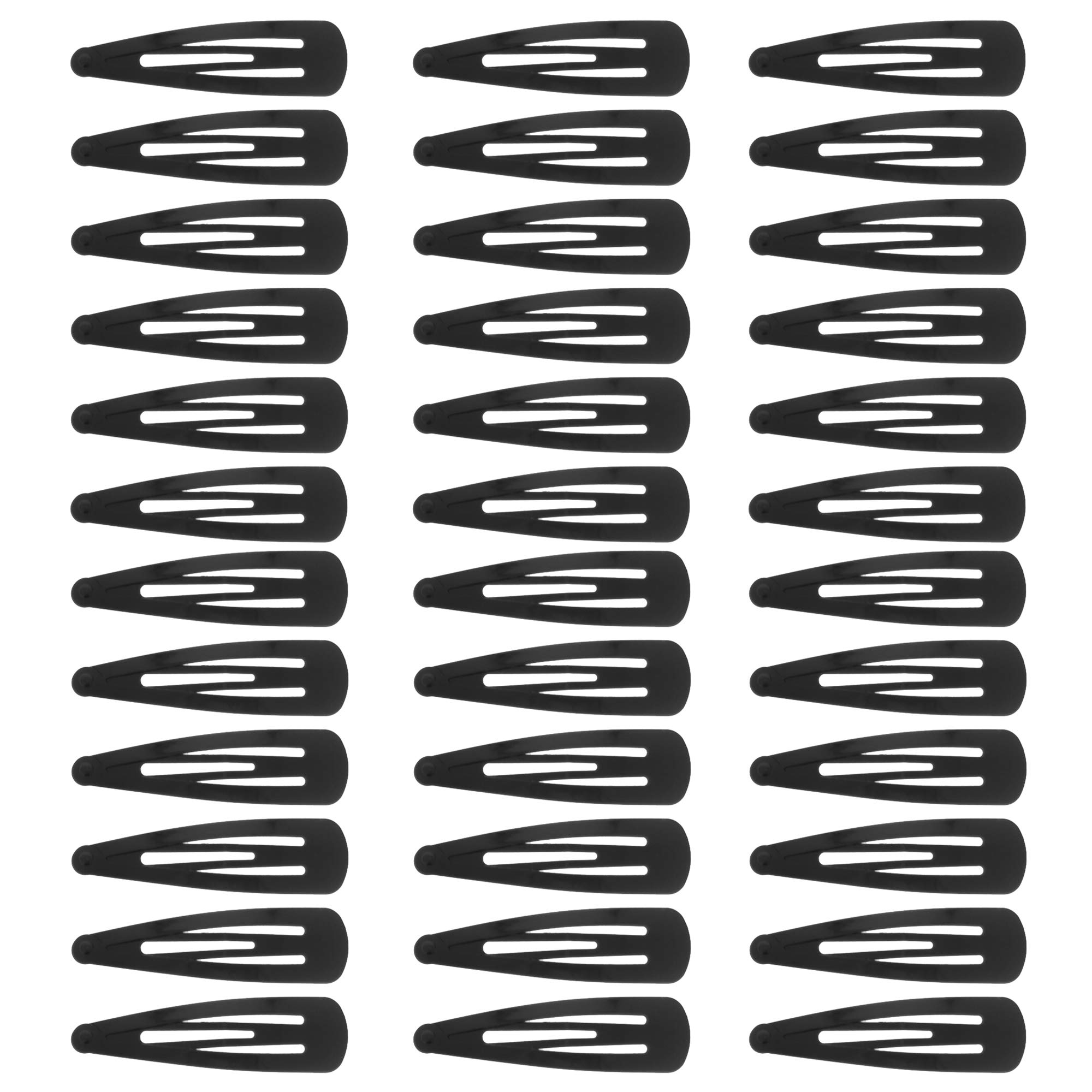 Zac's Alter Ego Set of 36 5cm Metal Sleepy Clips/Snap Hair Clips - Variety of Colours - Work or School Accessory