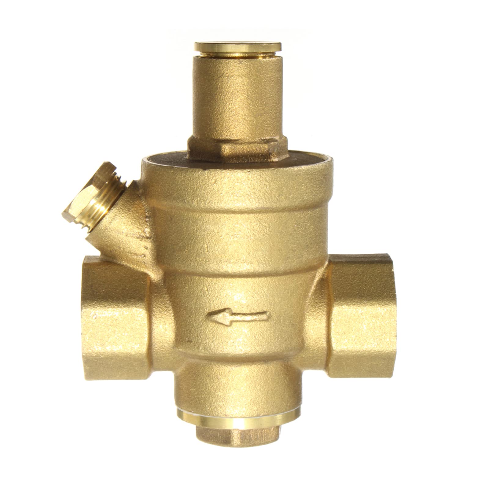 Régulateur de pression en laiton + manomètre, valve de surpression réglable, réducteur de pression d'eau avec outils de réglage (DN20 3/4")