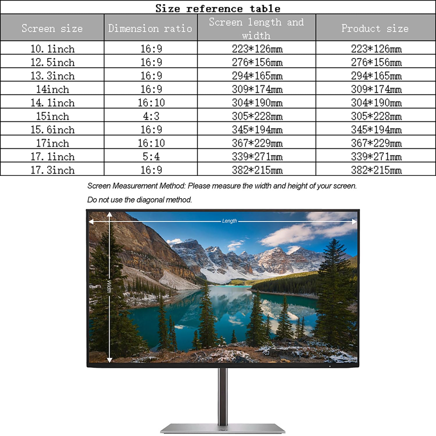 Osłona ekranu laptopa z funkcją prywatności do monitora komputerowego LED o przekątnej 10,1–17,3 cala, chroniąca prywatność komputera, antyodblaskowa,14.1in 16:10