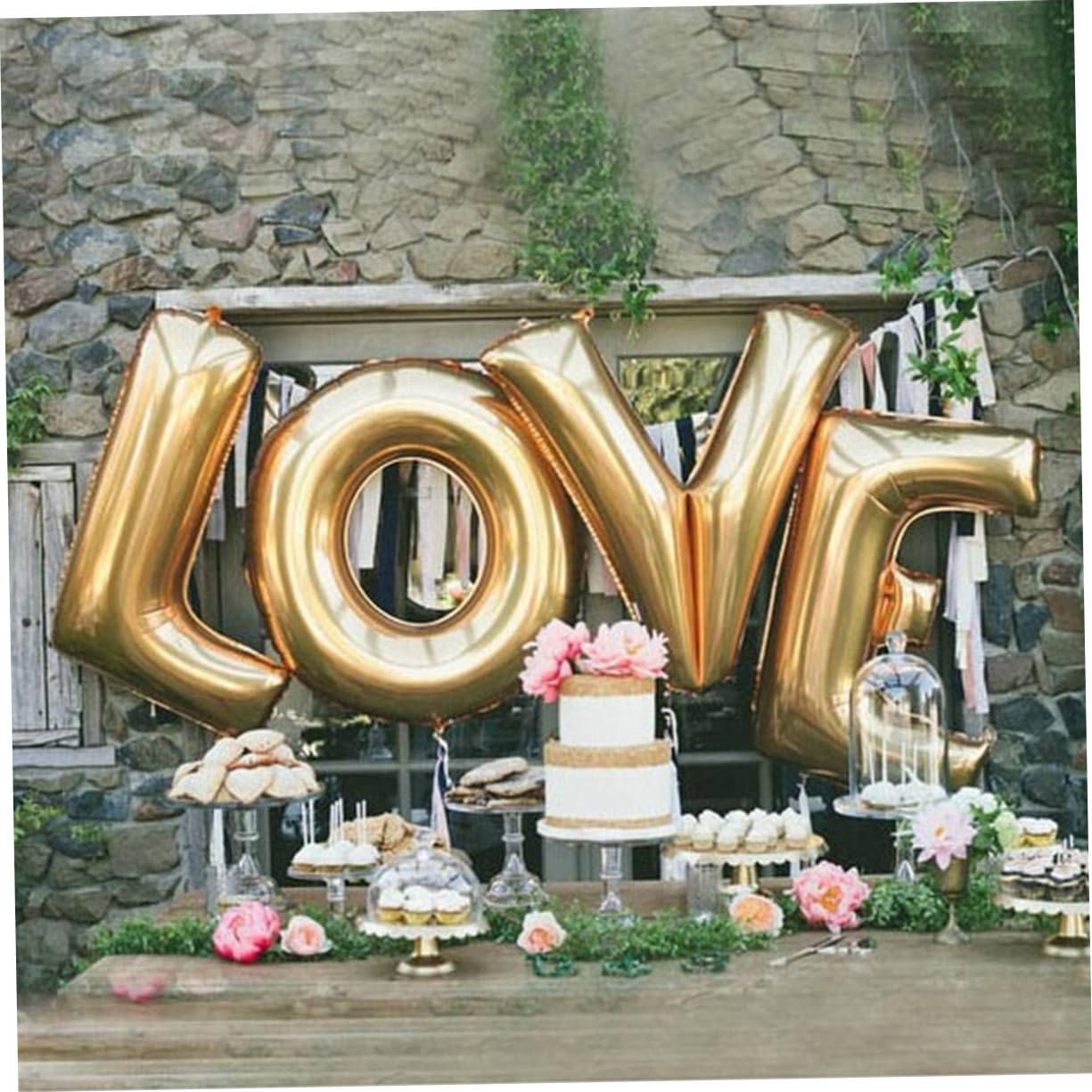 Ciieeo 2 Piezas globos de aluminio del día de san valentín Me encantan los globos de helio. fiesta de bodas decoración decoraciones globos de papel de boda carta Decorar el anuncio
