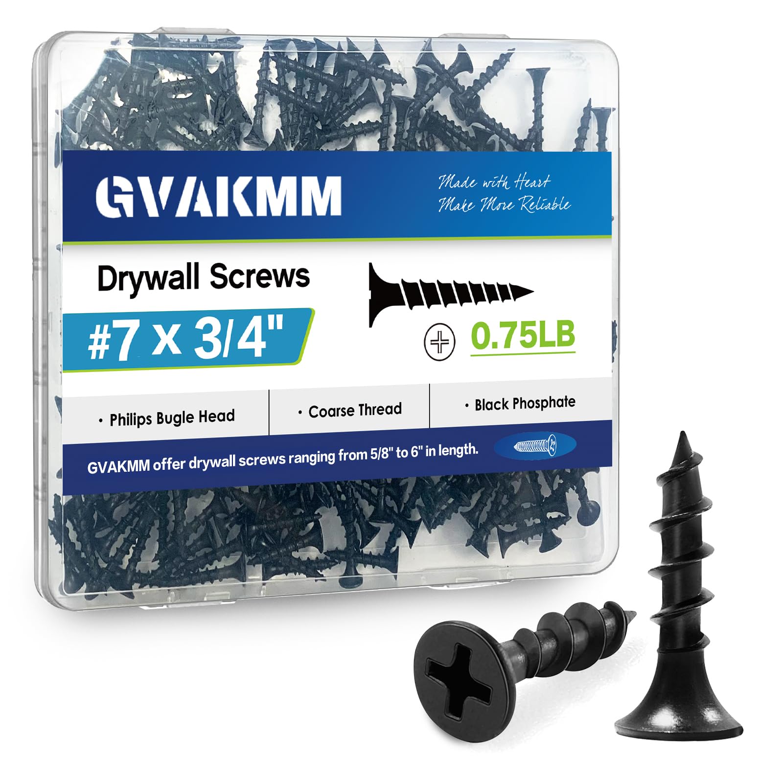 Drywall Screws - 305 Pack #7 x 3/4" -1