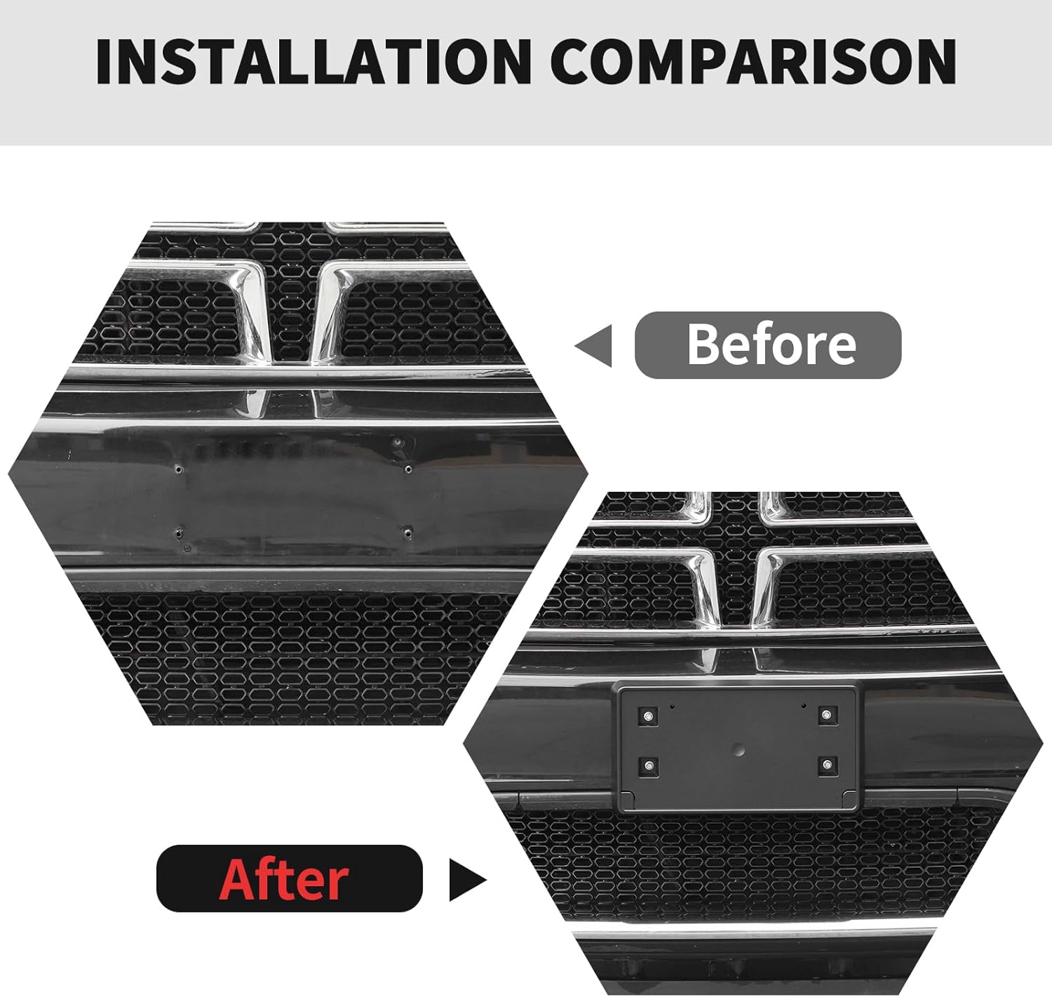 RT-TCZ License Plate Holder Front License Plate Frame Mount Bracket Accessories Compatible with Dodge Durango 2014-2020