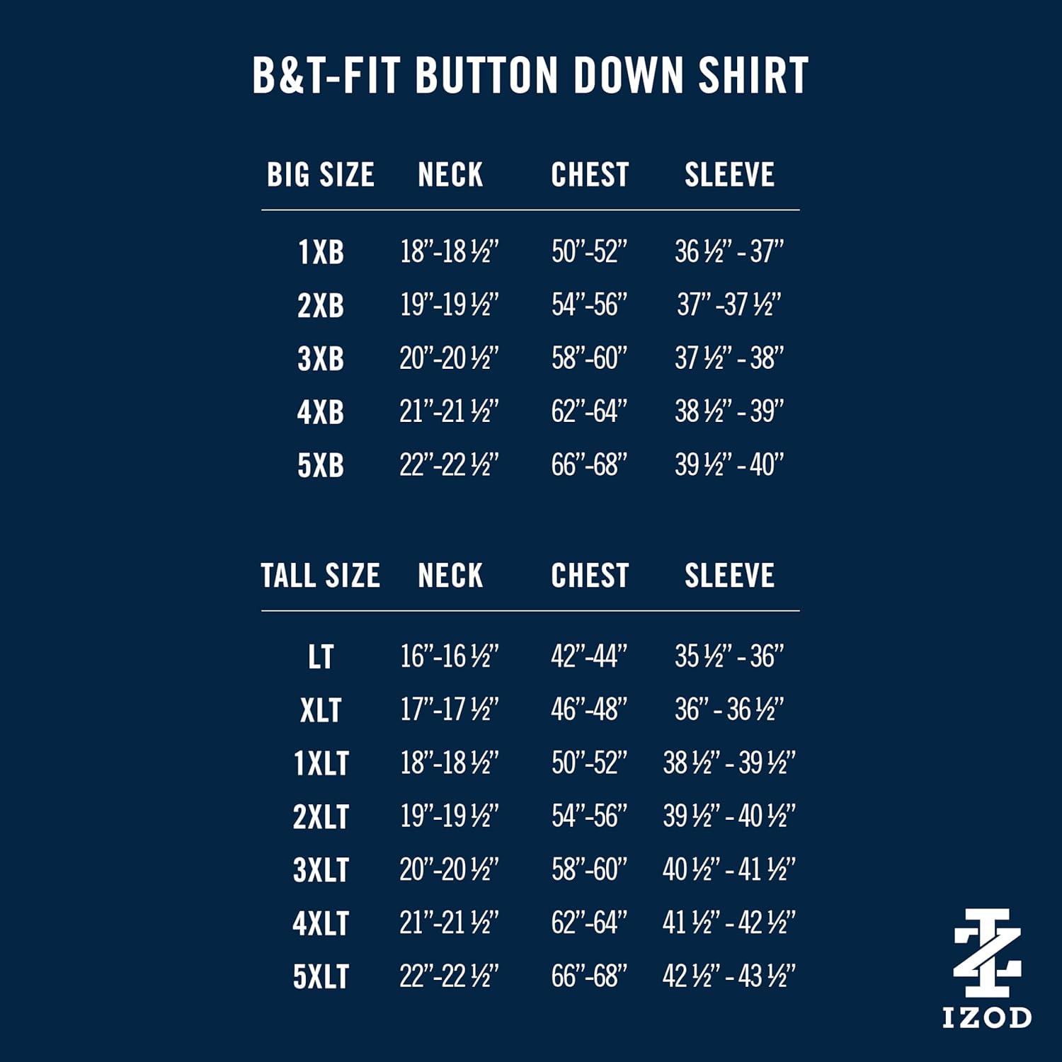 Izod Men's Big and Tall Button Down Long Sleeve Stretch Performance Solid Shirt - Image 9