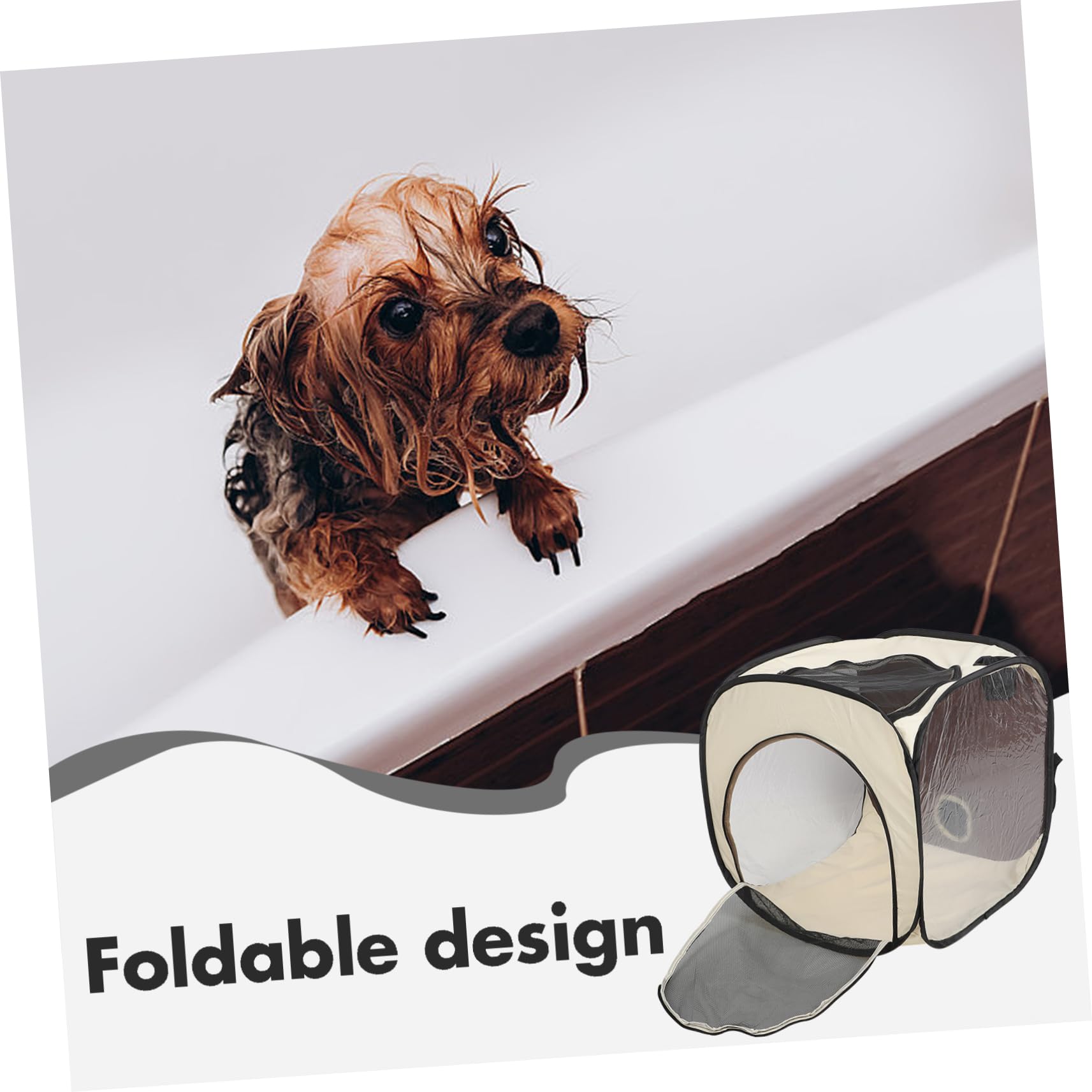 COLLBATH Sèche-Poils pour Animaux De Compagnie Boîte Portable pour Éliminer Les Nœuds Les Poils De Chat Séchage Rapide Confortable Sûr pour La Maison Les Voyages