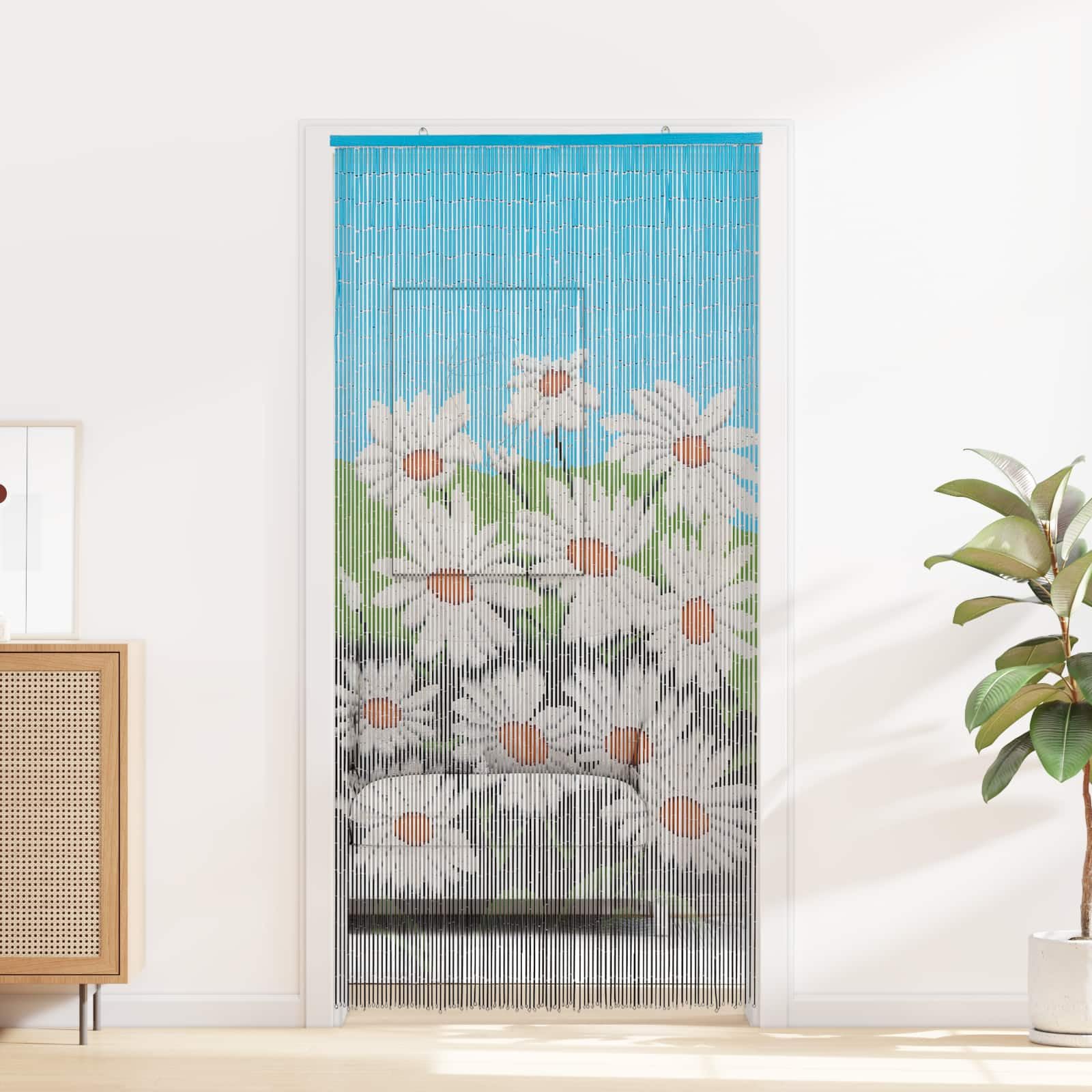 Rideau de porte anti-insectes multicolore moustiquaire balcon 200x100