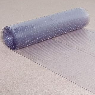 ES Robbins 184016 Vinyl Ribbed Carpet Runner, 36" x 20', Clear