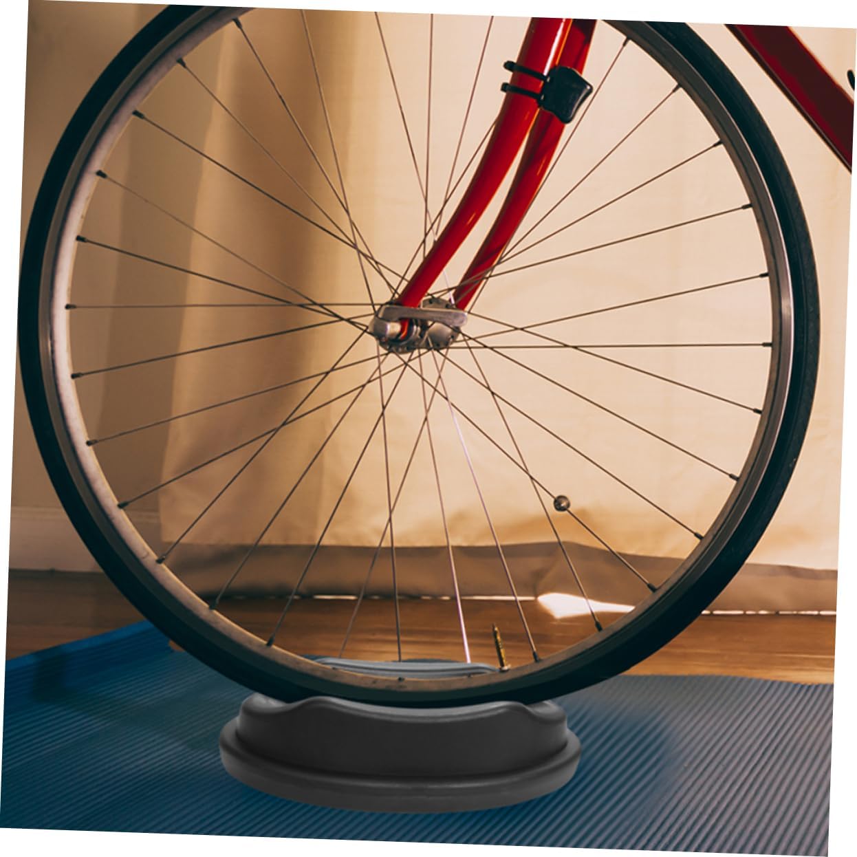 BESPORTBLE 4pcs Bike Trainer Front Wheel Block Lightweight Indoor Exercise Bike Stand for Stabilizing Easy to Carry Cycling Accessory