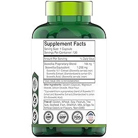 tnvitamins Boswellia Extract Capsules, 120 Count | 1,200 mg Per Capsule | 65% Boswellic Acids + 10:1 Concentrated Extract | Boswellia Serrata | Joint & Mobility Support*