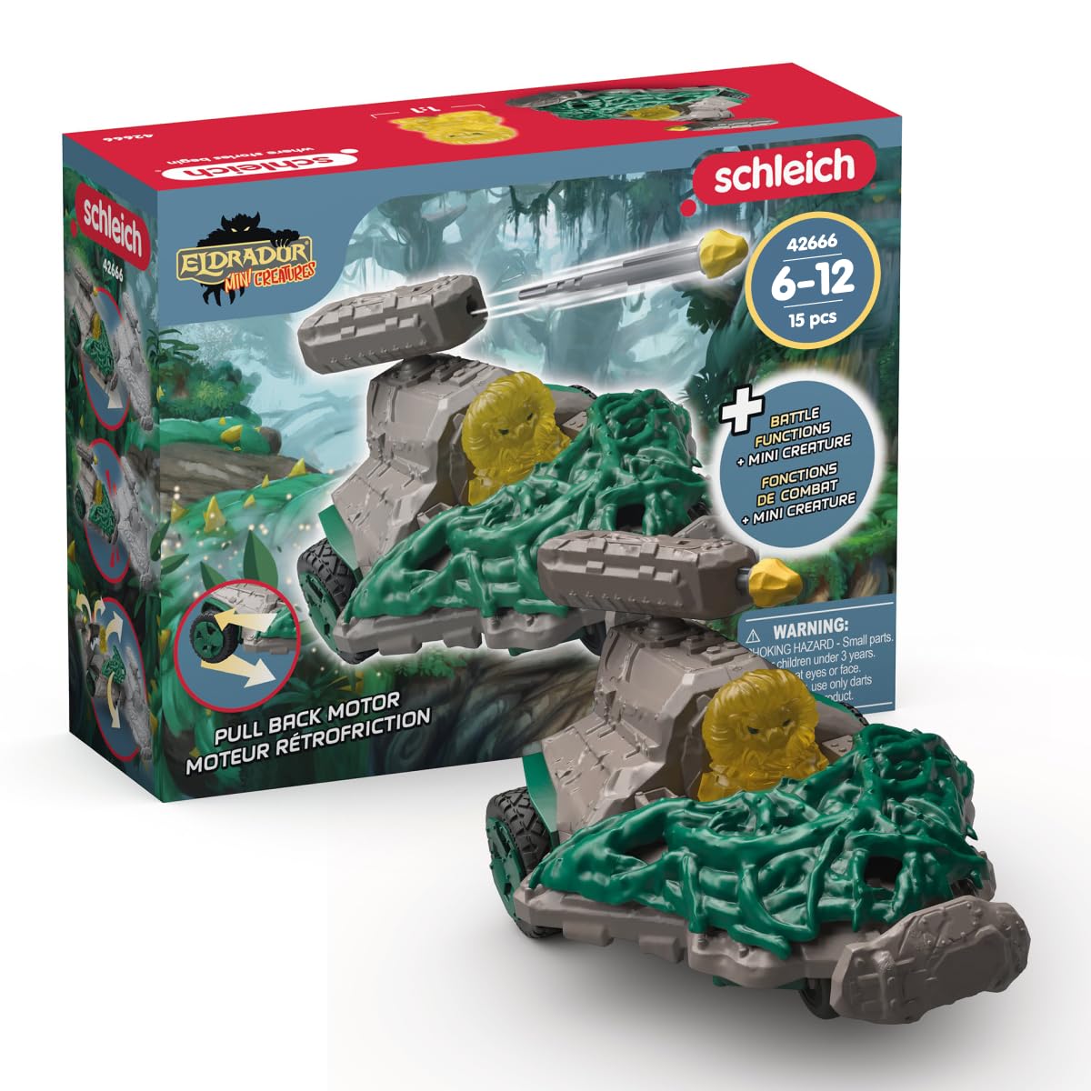 Amazon.com: Schleich Eldrador Creatures - 15PC Jungle Jet Vehicle