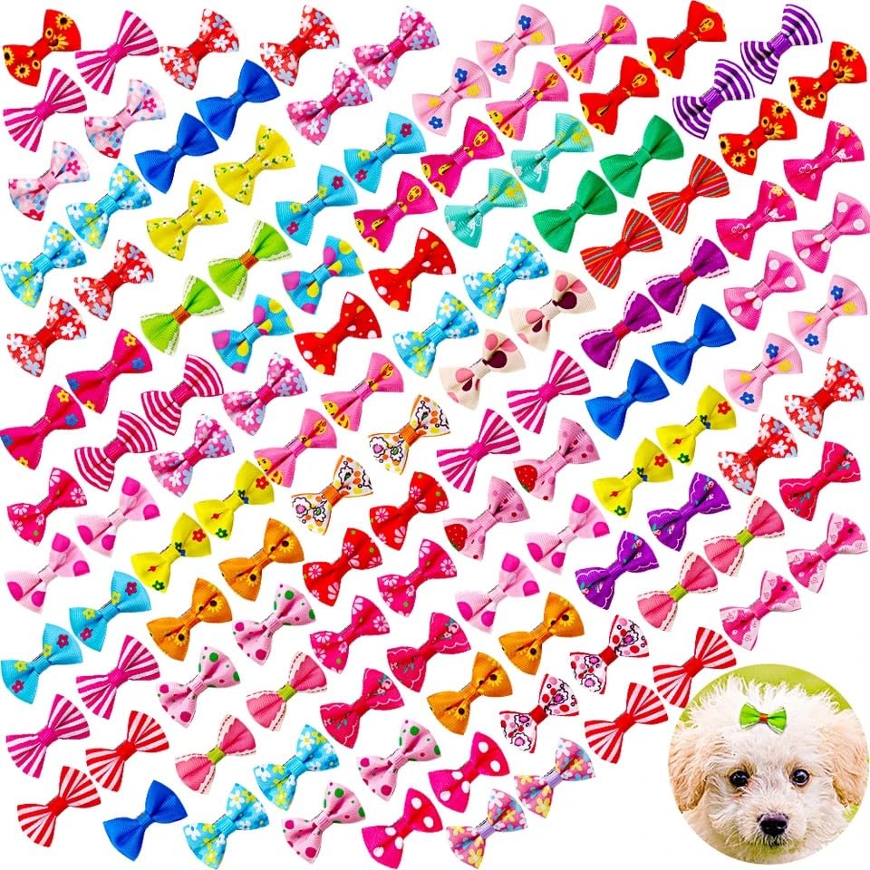 PETANGEL 40Pcs Assorted HandmadeDog Cat Hair Bows Small Dog Cat Hair Clips Cute Puppy Dog Small Bowknot Hair Bows with Metal Clips Handmade Hair Grooming Clips for Yorkshire, Bichon Frise etc (B0CLJC9YFG) Amazon Price History, Amazon Price Tracker