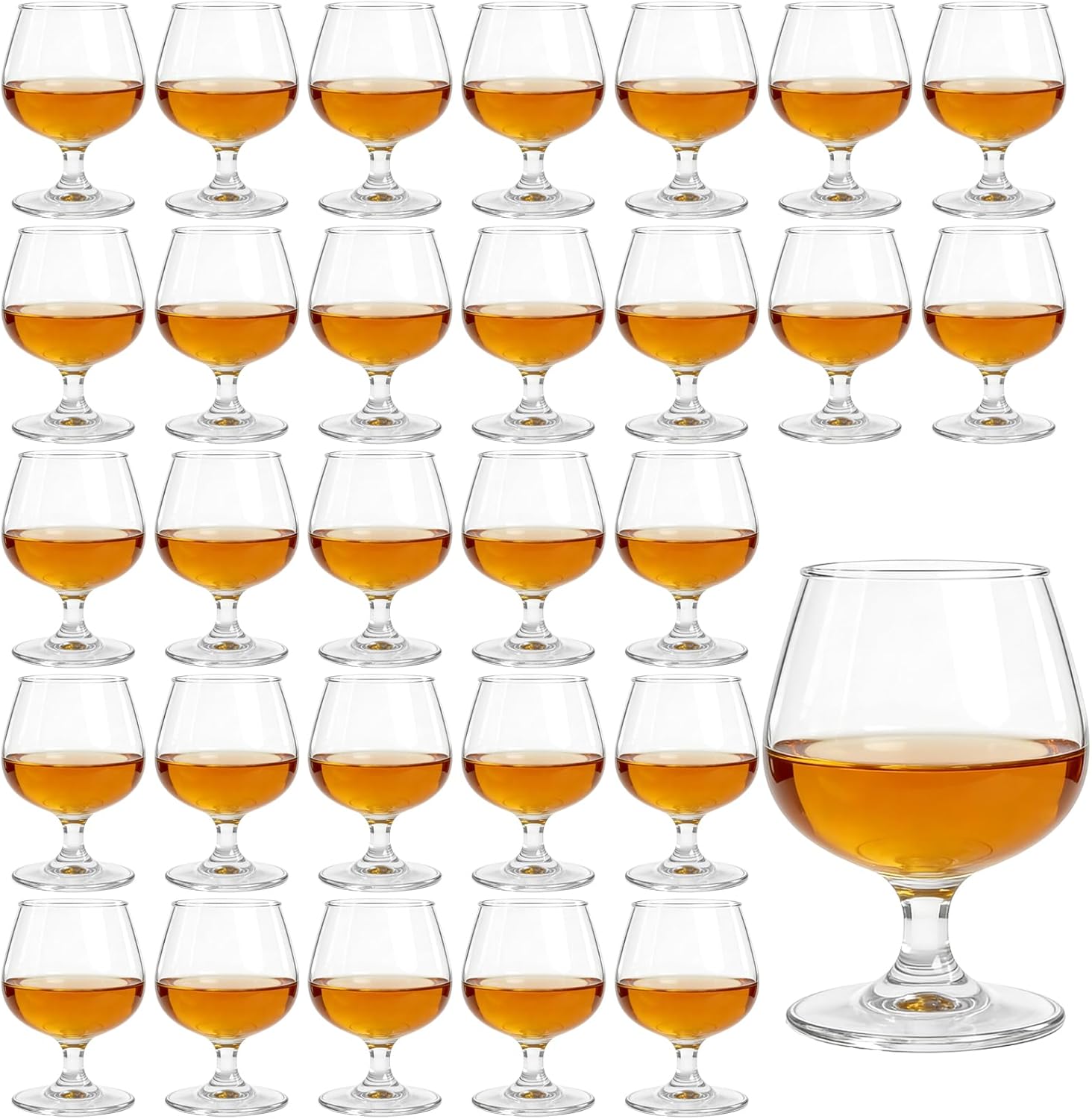 30 Pcs Shot Glasses 3.5oz Cute Brandy Snifter Small Cognac Snifter for Drinking and Tasting Wine Port Brandy Whiskey Beer