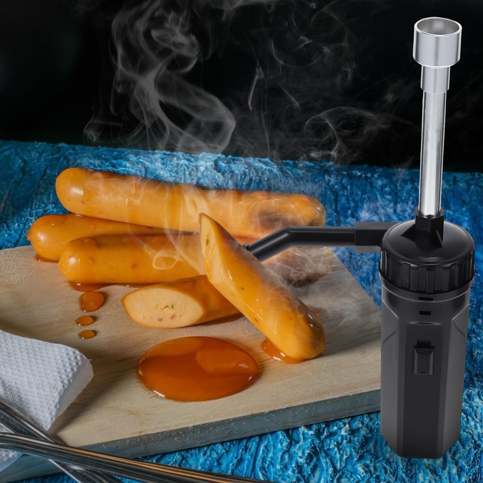 1pezzi Affumicatore Portatile per Cucina e Bbq con Tubo Estensibile Affumicatore per Carne e Salmone Materiali Alimentari Sicuri Leggero e Compatto per Casa e Ristorante