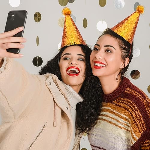 Miniatura 5 de 10 or 20 Pcs Party Hats for Kids Adults Stuffed Animals Toys Glitter Birthday Party Hat with Pom Poms Medium Large