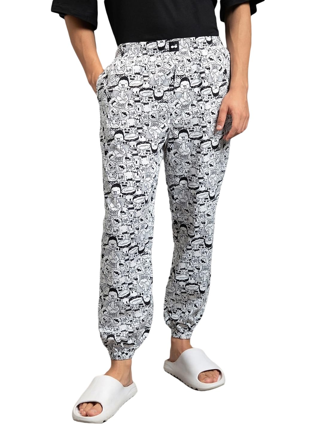 bewakoof Men's 100% Cotton Regular Fit Pyjama-picture-23