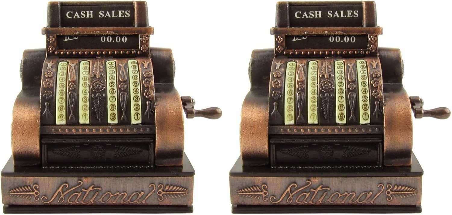 Treasure Gurus 1:6 Scale Model Miniature Cash Register Diorama Accessory Metal Pencil Sharpener (Pack of 2)