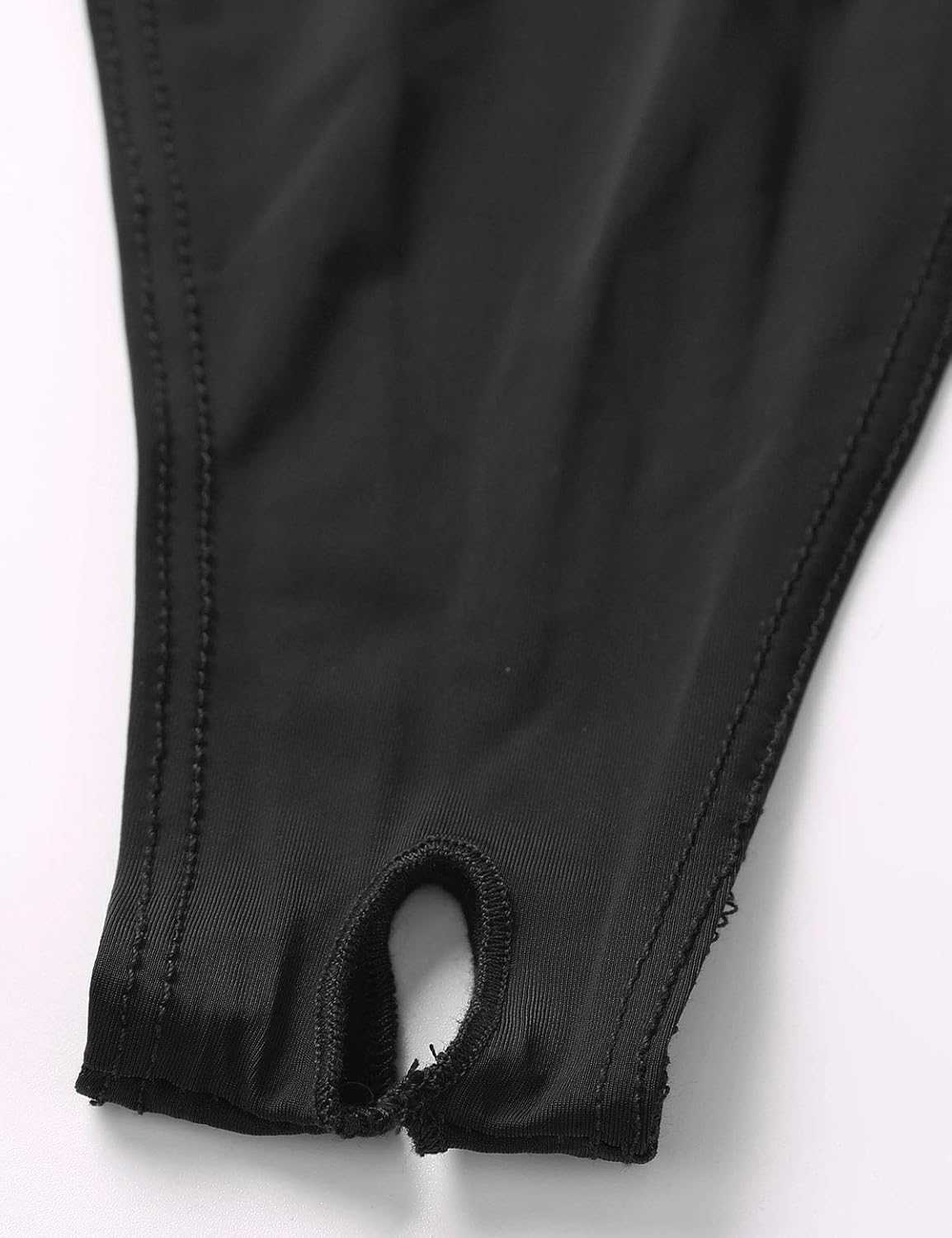 FEESHOW Women's Semisheer Lingerie High Cut Crotchless Thong One Piece