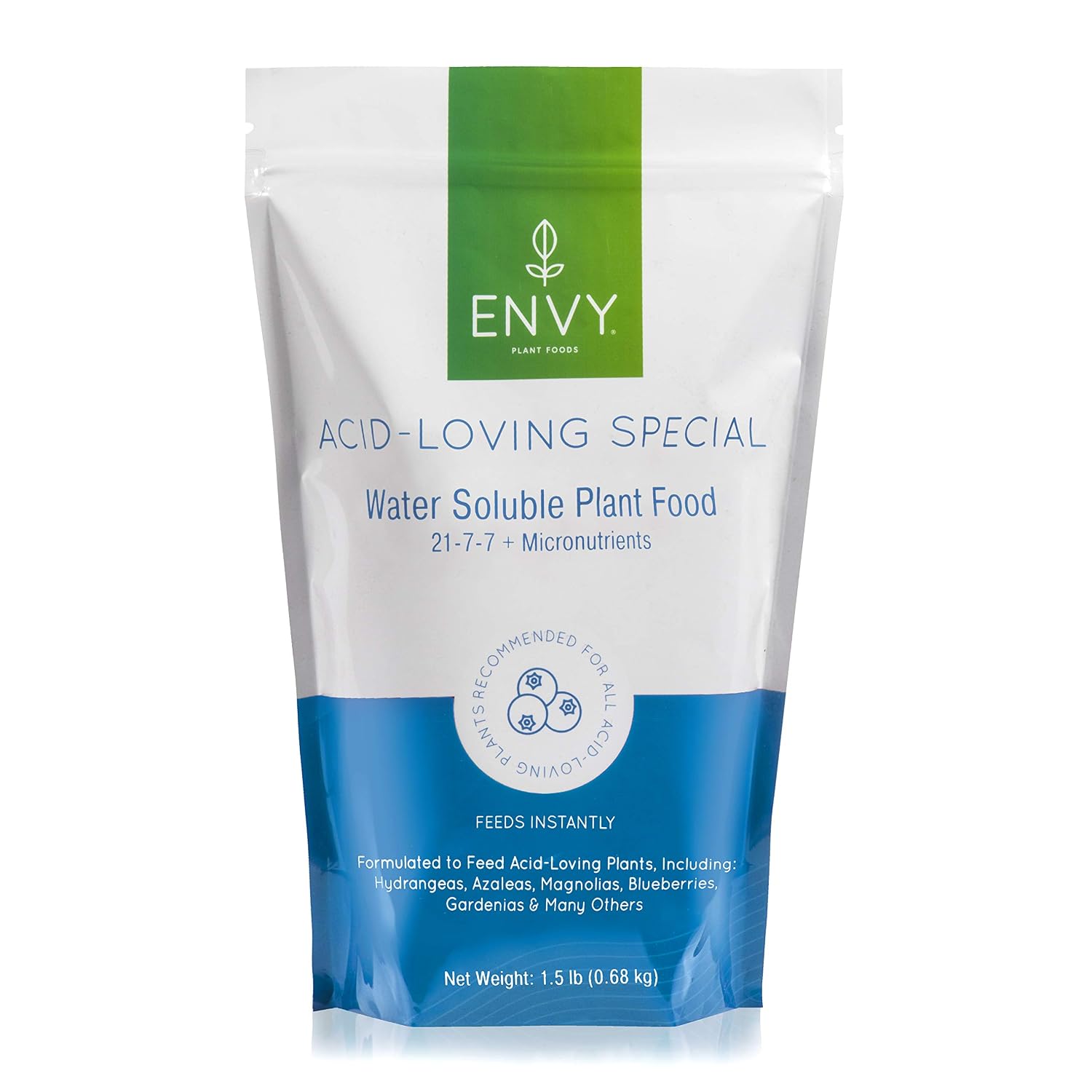 ENVY Plant Foods Acid-Loving Special | Water Soluble Fertilizer | Hydrangea, Azalea, & Blueberry Plant Food (1.5 lb)