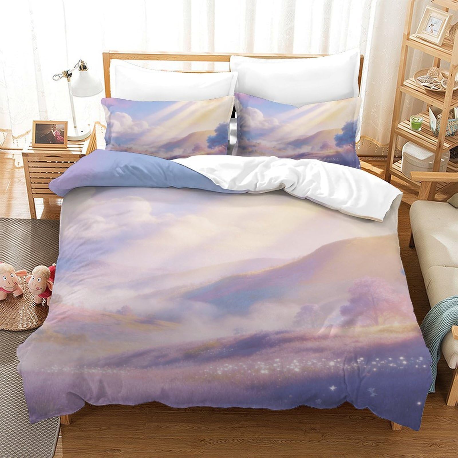 Housse de Couette 3D Paysage Rêveur en microfibre douce haut de gamme