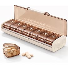7 Day Pill Organizer, Travel Weekly Pill Box, 7 Removable Daily Cases