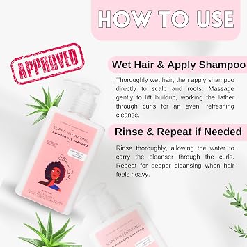 Low Porosity Shampoo - Super Hydrating & Moisture-Locking Cleanse for Curly, Coily Hair with Aloe Vera & Argan Oil, 9.5 fl oz (280ml) | Ethnic Gals