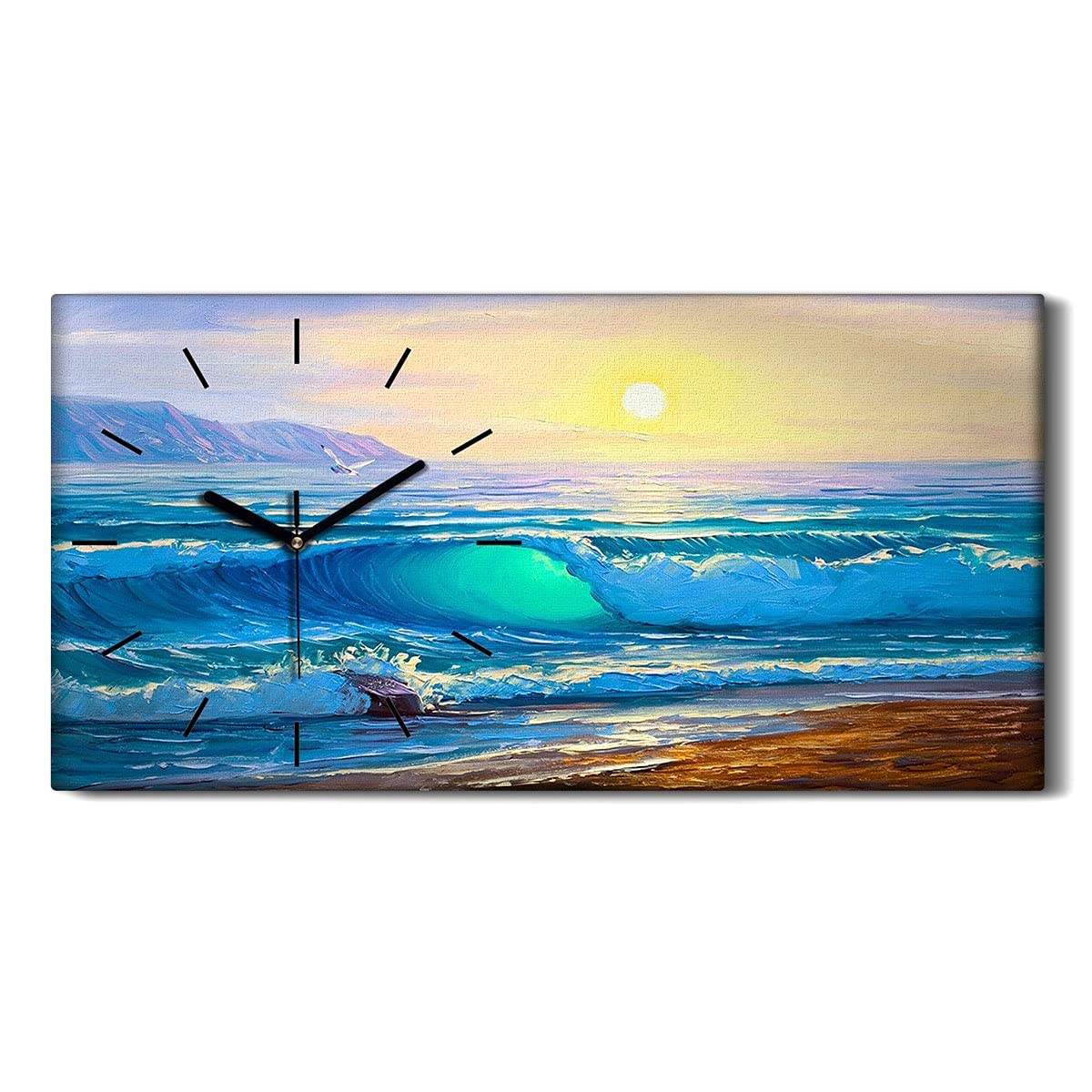 Horloge sur toile silencieuse pour dormir sans bruit tic-tac