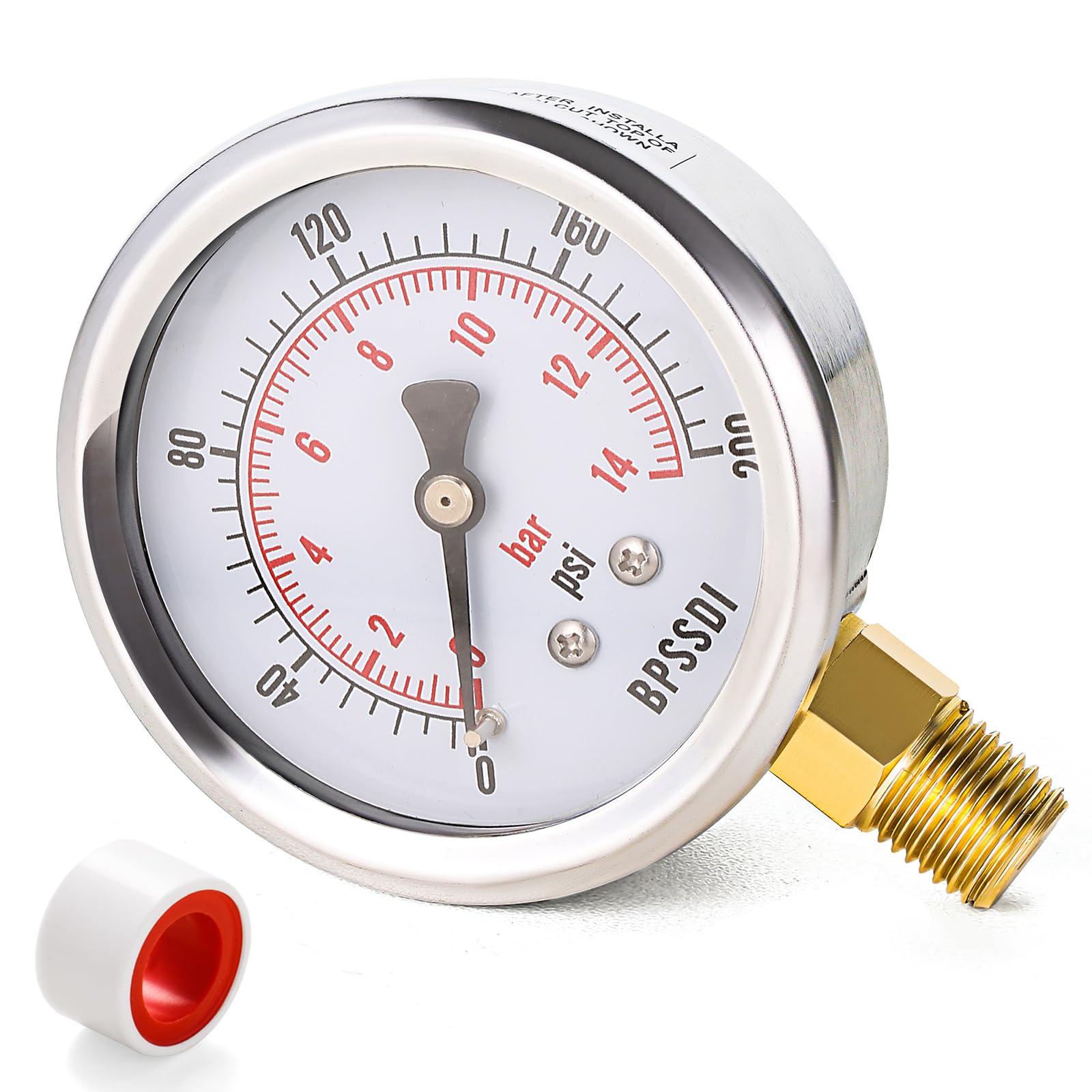 Stainless Steel Pressure Gauge - 0-30 PSI -17