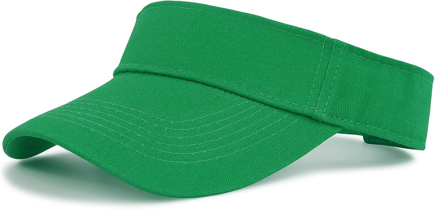 Mens Womens Sun Visors with UV Protection Adjustable Sports Sun Visor Beach Hats for Tennis Golf Summer Hats Green