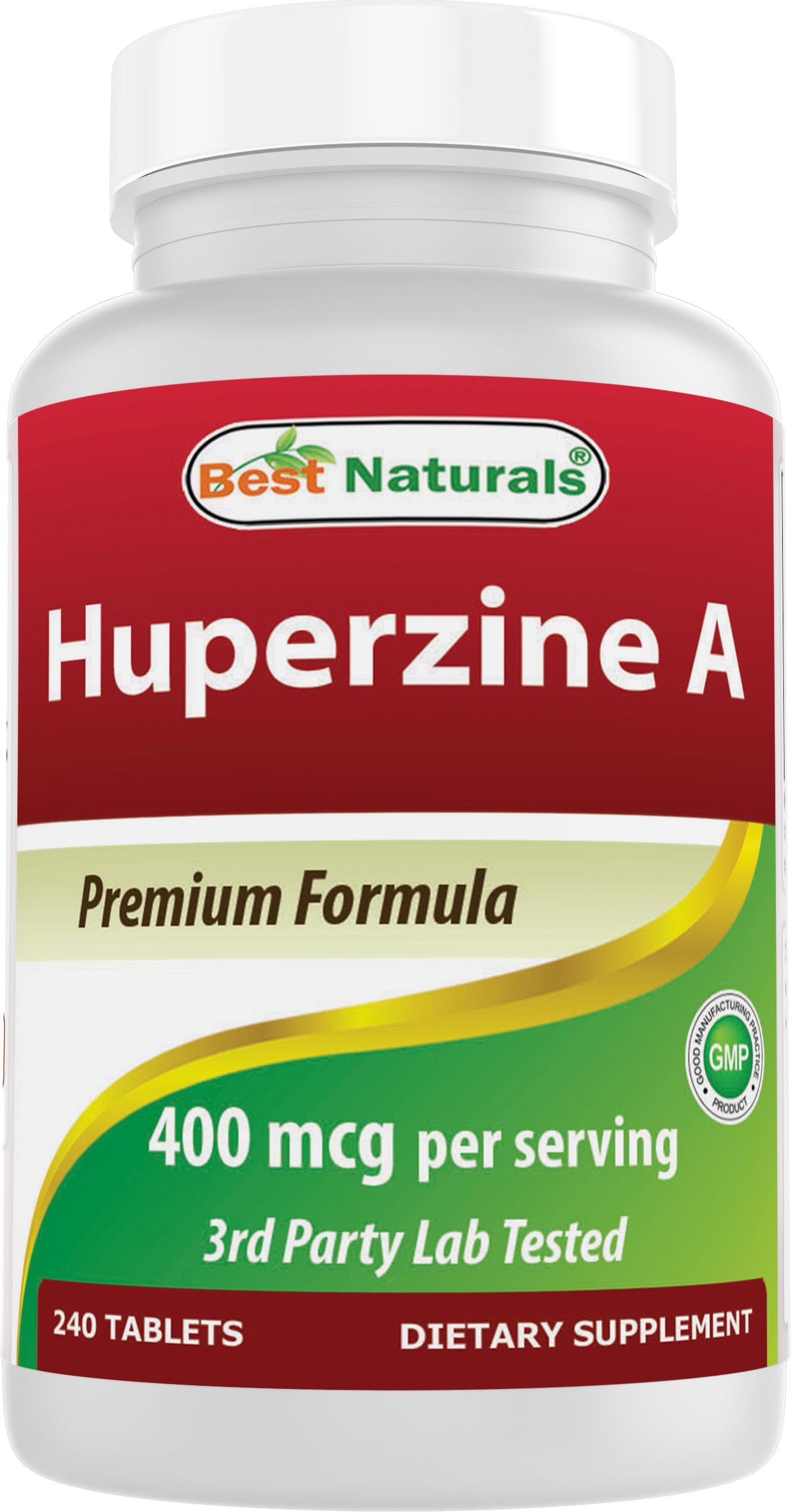 Huperzine A 400 mcg Per Serving- 240 Tablets, Gluten Free and Non-GMO