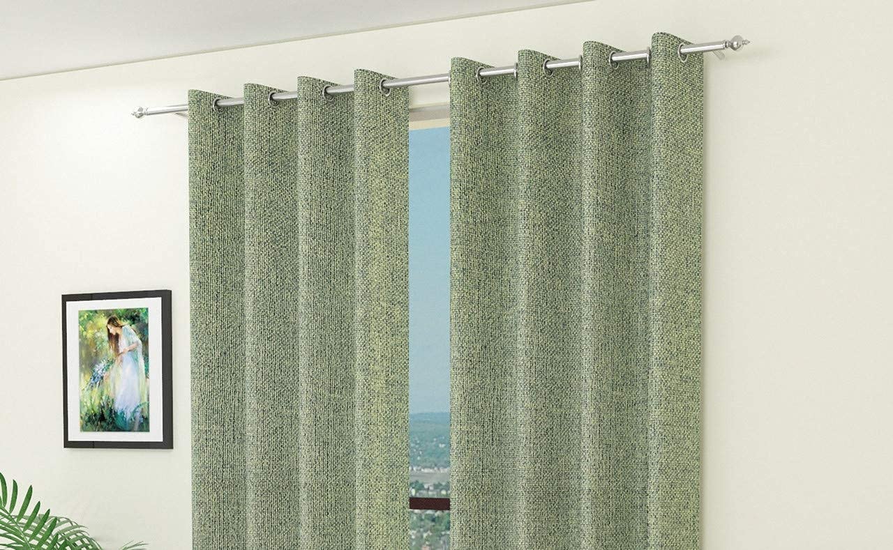 Orchid Homz Premium Heavy Jute Solid Room Darkening Green Plain Door Curtains Set of 2||7 Ft (B09K3VWH7M) Amazon Price History, Amazon Price Tracker