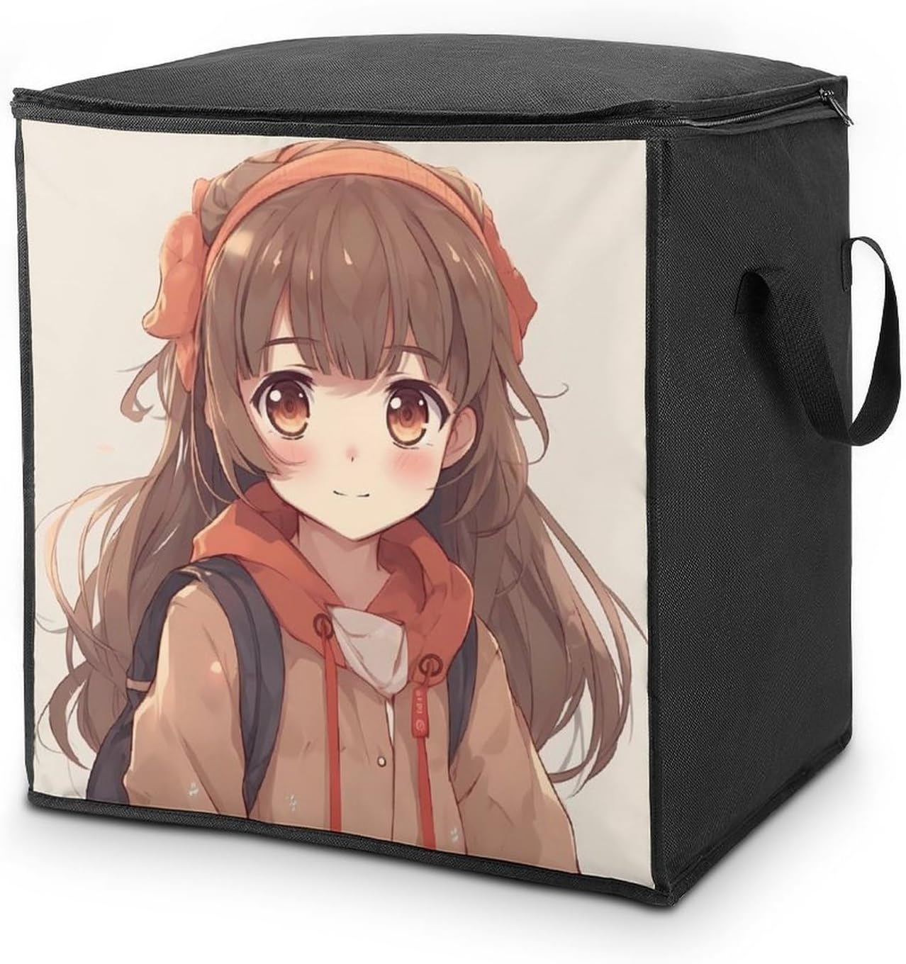 Quilt Storage Bag,Japan Anime Printed Large Foldable Storage Container Portable Travel Storage Bag for Blankets, Quilts, Clothes, Comforter, Bedding And Pillows