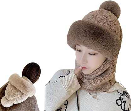 Womens Cycling Windproof Scarf Hat - Scarf Hat Mask Integrated B-Coffee,One Size