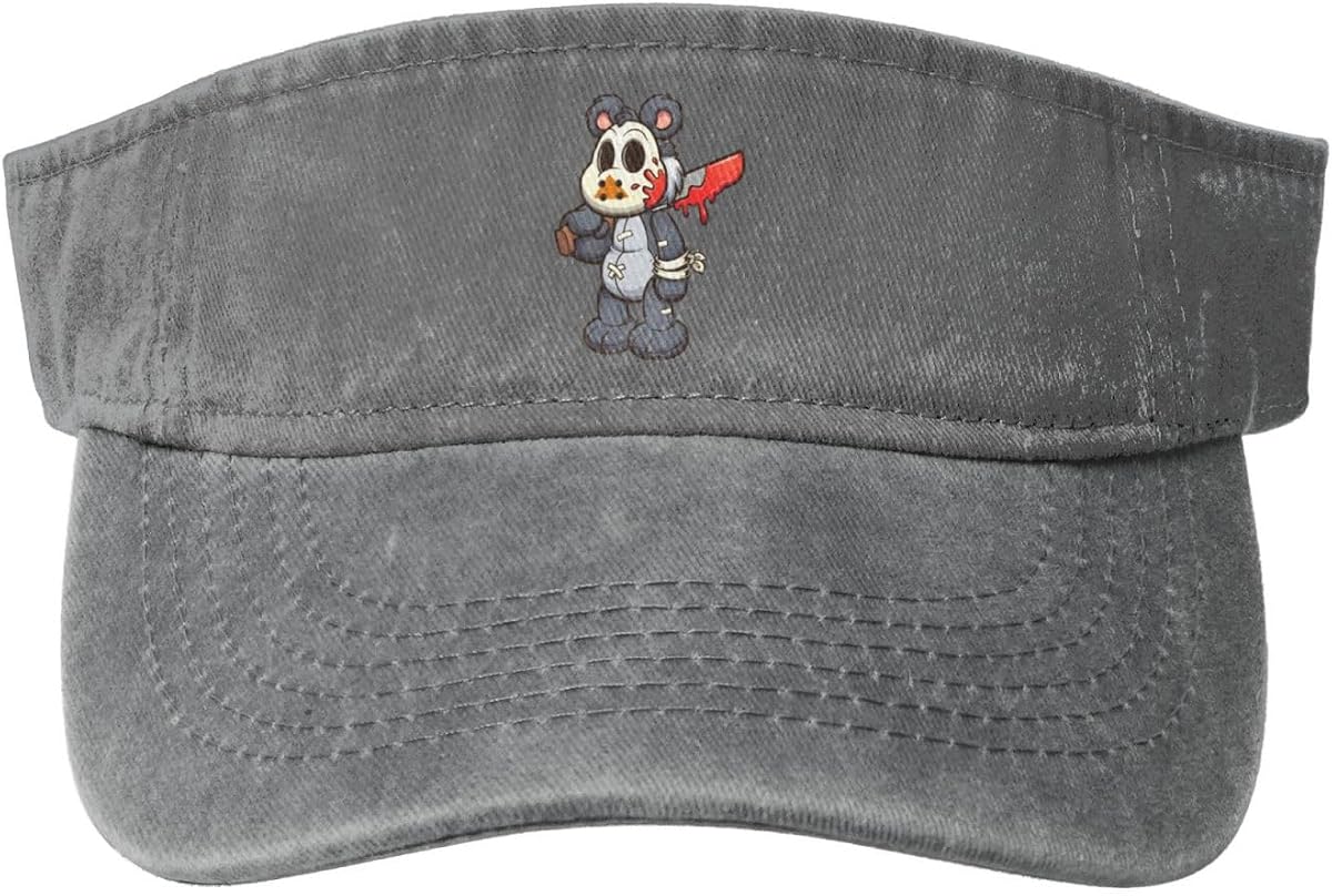 Teddy Bear Wearing A Field Hockey Mask Sun Hat Sun Visor Hats for Women Men Baseball Cap Golf Hats