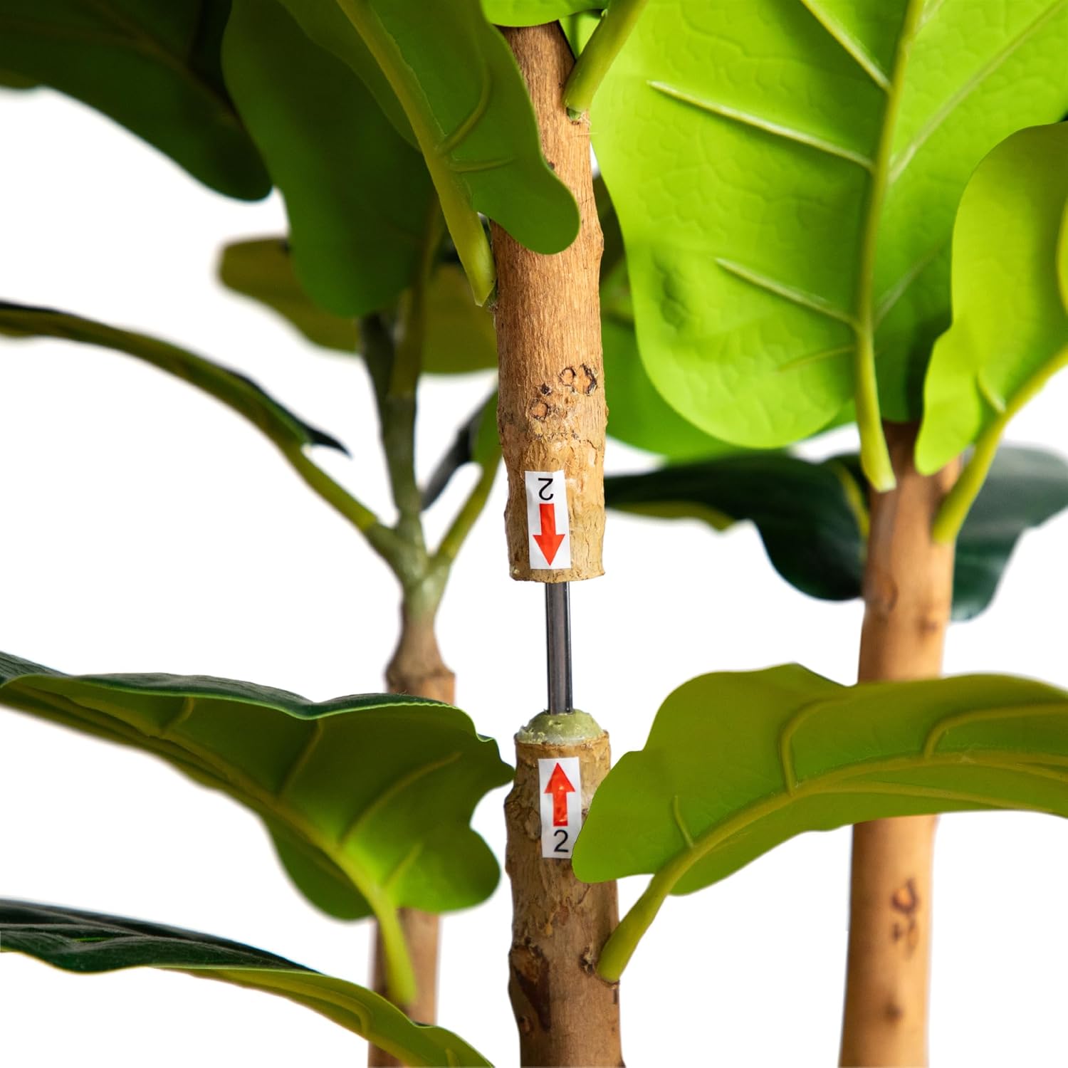 Nearly Natural 4ft. Artificial Fiddle Leaf Tree in Decorative White Planter