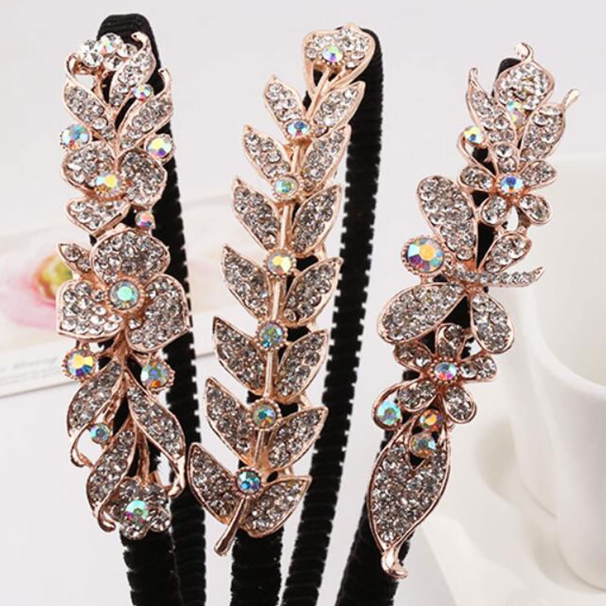 Amazon.com : Likeggoad Crystal Headband Set,6 Pack Diamond  display picture 2
