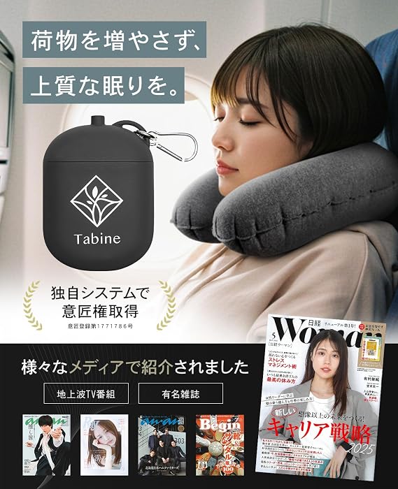 MinimalU+ Neck Pillow, Ideal Compact, Airplane Travel, Comfortable Goods, Travel Sleeping Workshop Dark Gray