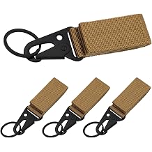 4PCS Tactical Keychain Belt Clip, Quick Release Belt Key Holder, MOLLE Compatible EDC Key Organizer for Daily Use