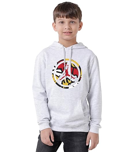 Boy's Cotton Hooded Neck Hoodies - Sweatshirt with Hoodies Full Sleeves Boys Winter Wear, Long Sleeve Sweatshirts for Boys - Regular Fit Melange