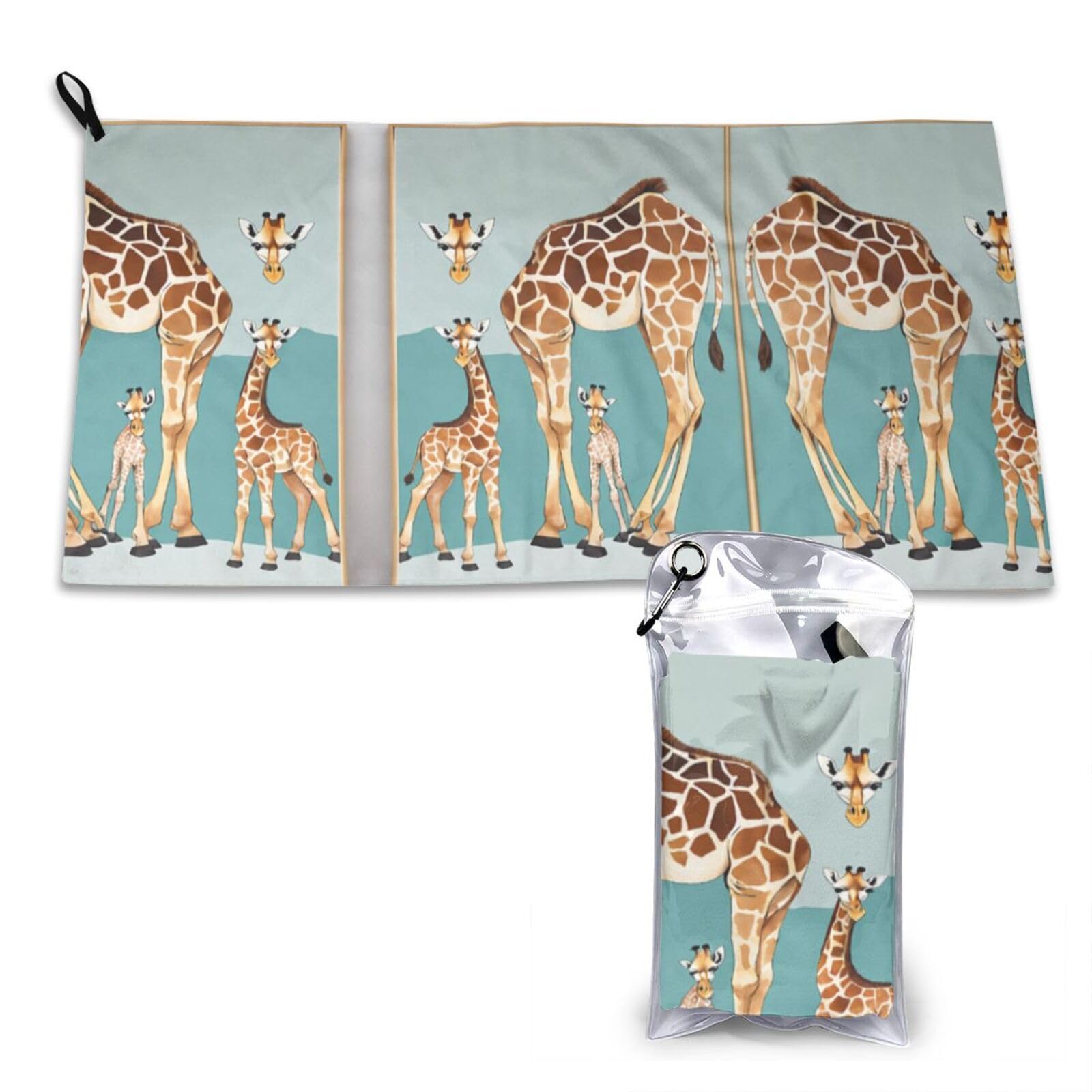 WXWJSHMGC Giraffe Print Cooling Towel, Gym Towel,Cooling Towels For Neck, Soft Breathable Travel Cool Towel,Sports Towels For Gym,Camping