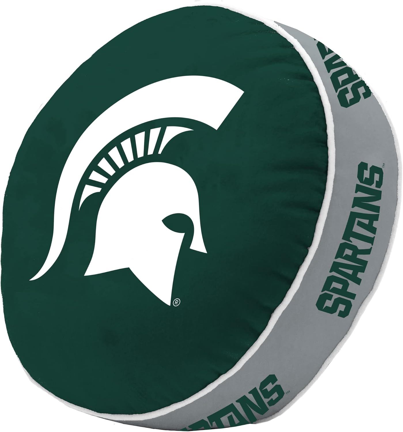 Logo Brands NCAA Michigan State Spartans Puff Pillow – Plush, Soft, Stretchy with Team Color Design Michigan State Spartans One Size Team Color