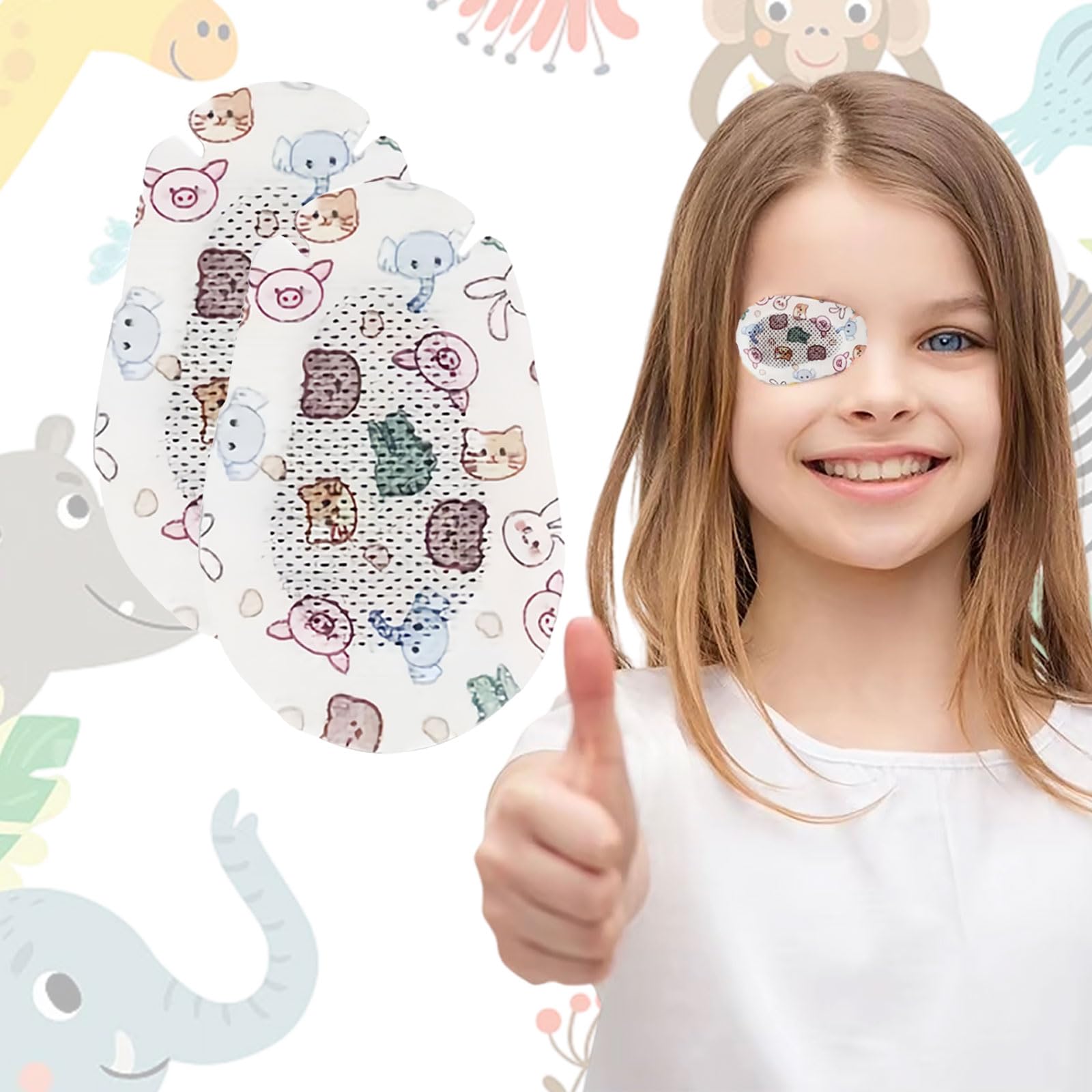 30 Pièces Patchs Adhésifs Respirants pour les yeux, Pansements Oculaires, patches oculaires enfants pour traitement de l'Amblyopie Pour enfants et adultes (7,5x5cm)