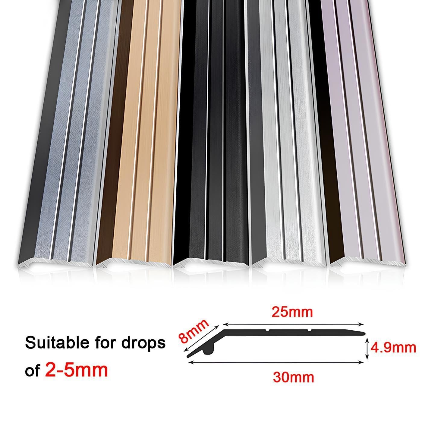 Aluminium Barre De Seuil Adhesive Pour Dénivelé Réducteur De Seuil De Sol