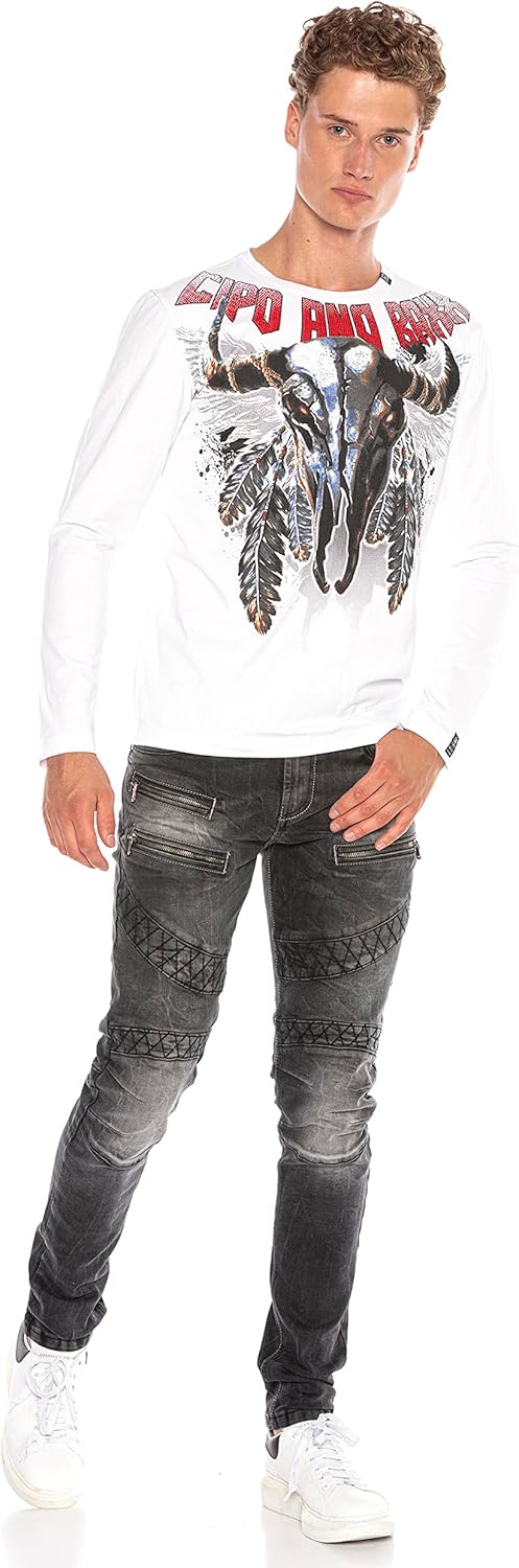 DESIGN - Vestito Lungo Nero A Maniche Lunghe Con Scollo Profondo E Incrocio Sul Davanti