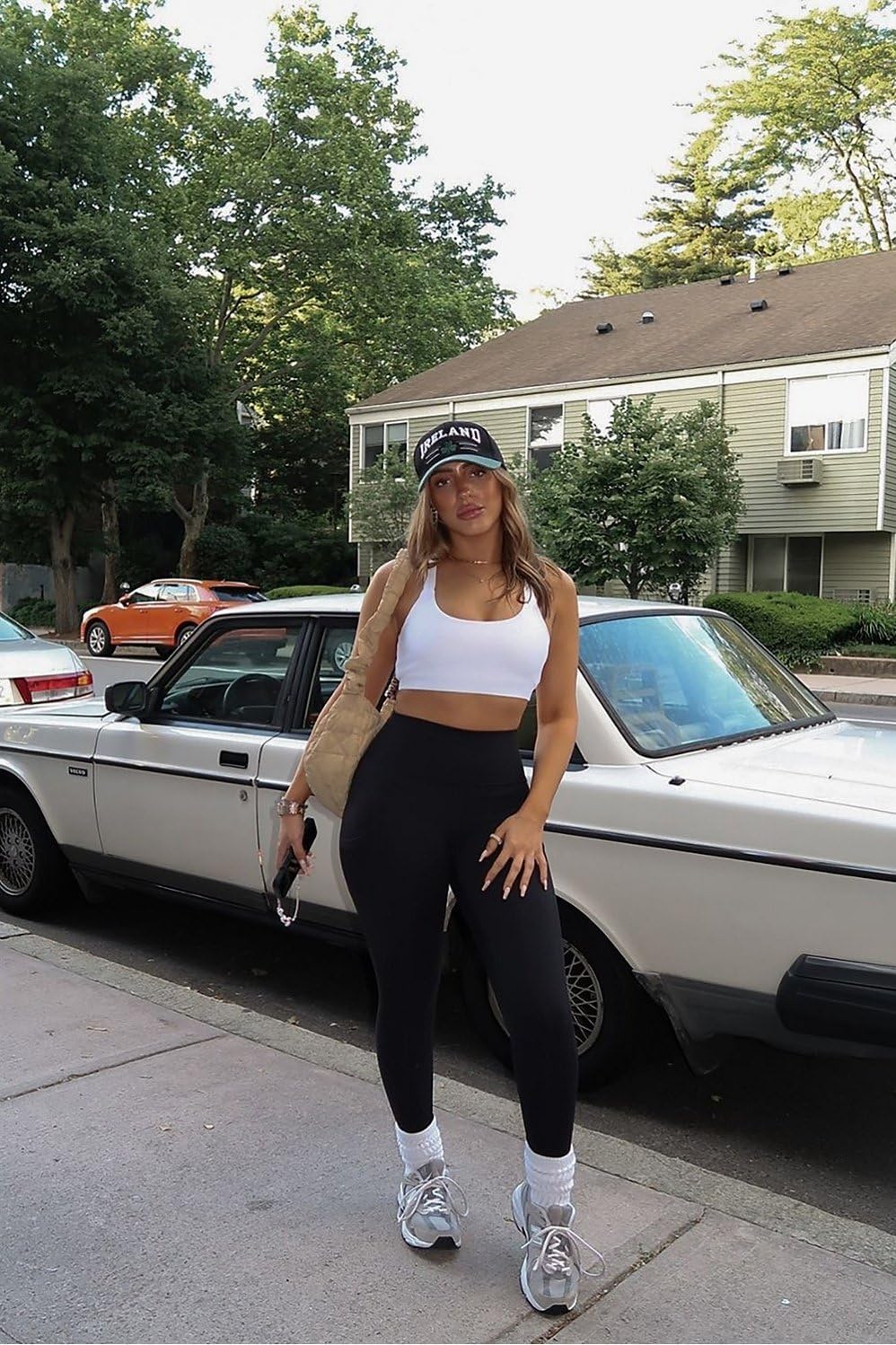 Fabletics Women's On-The-Go PowerHold High-Waisted Legging, Maximum Compression, Flattering, S, Tall, Black