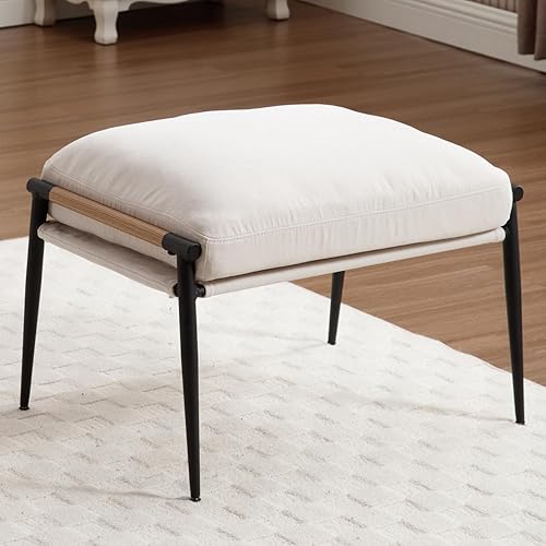 Miniatura 19 de DUOMAY Silla decorativa moderna Mid-Century, cómoda silla de sherpa para sala de estar, dormitorio, oficina, sillón de respaldo medio con patas de